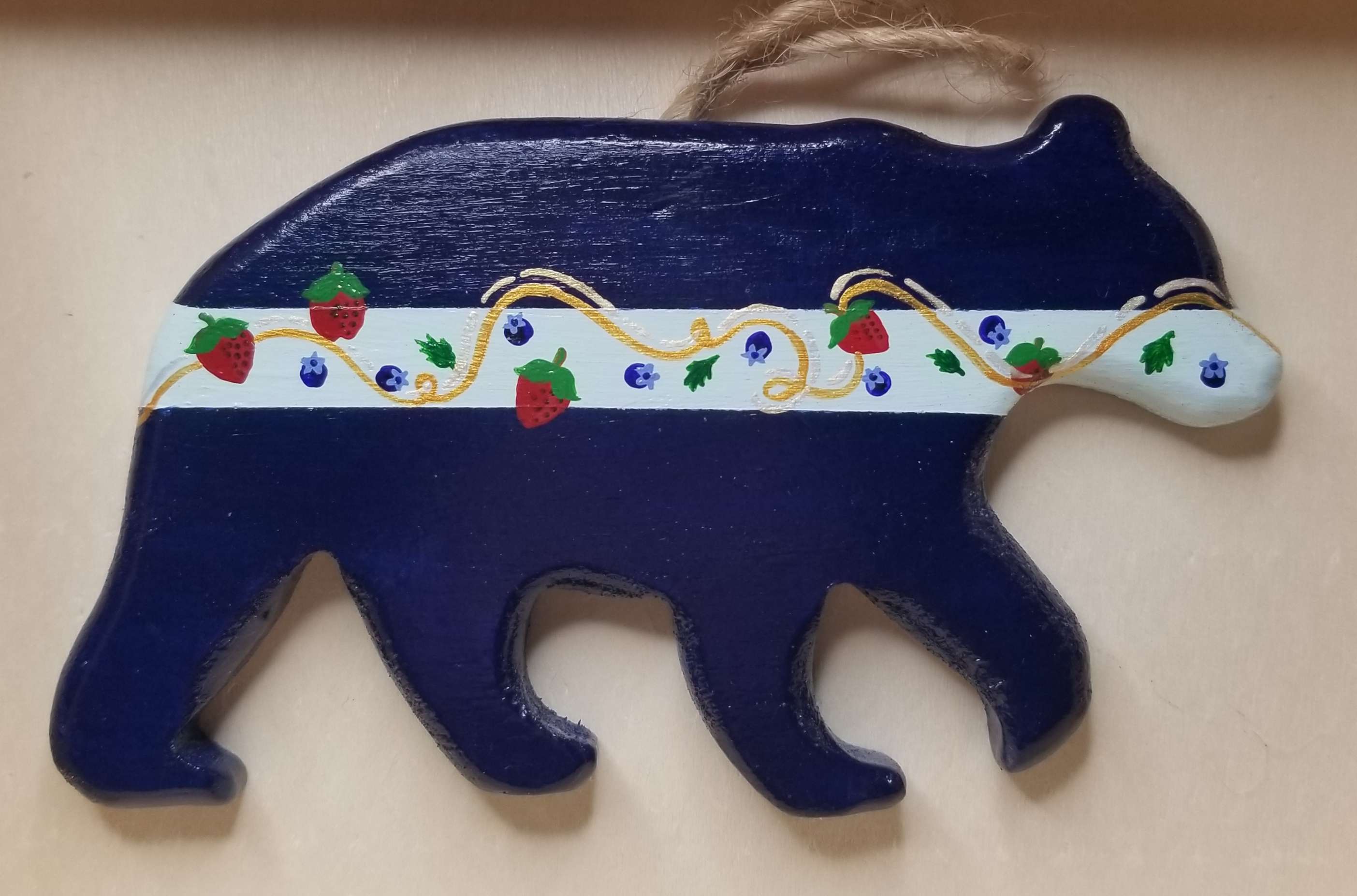 Strawberry Bear Wall Hanger