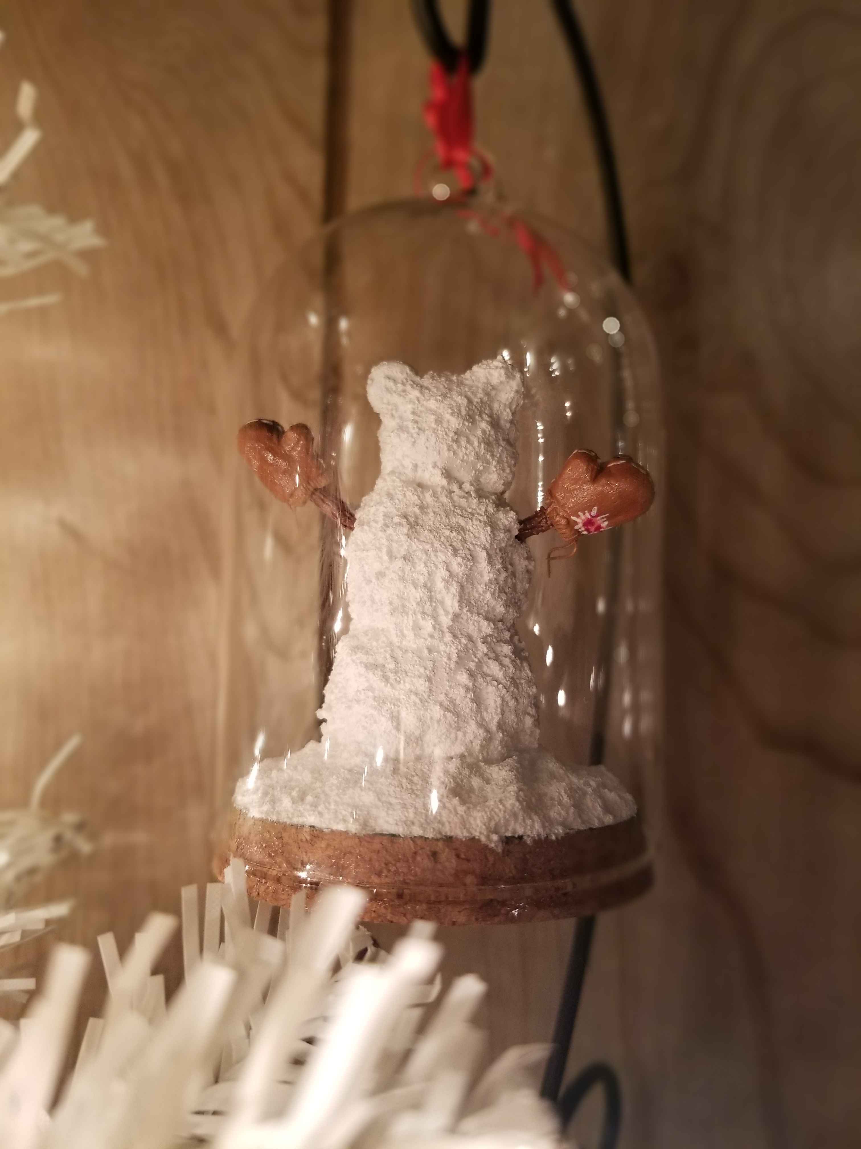 Snow Bear Sculpture Ornament