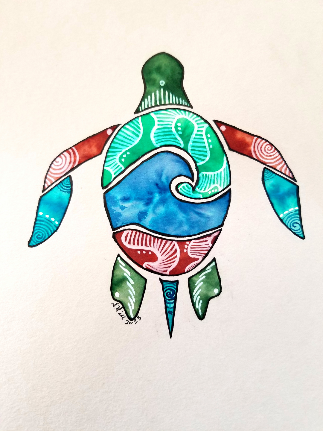 Watercolor Turtle